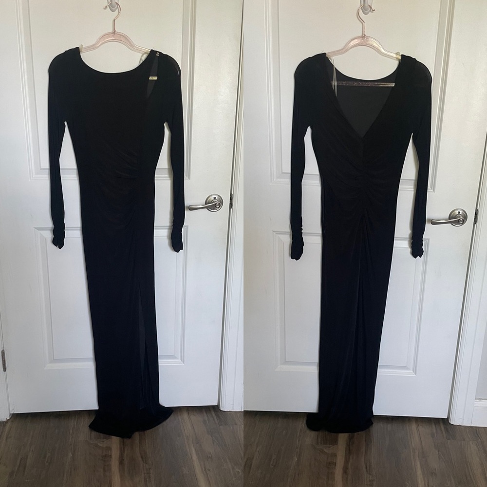 NEW Rubber Ducky Productions black floor length dress